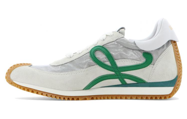 (Women) LOEWE Low-Top Tech Mesh and Suede Sneakers 'White Green' L814282X62-8572