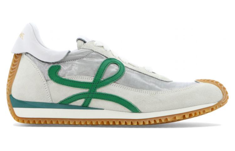 Order (W) LOEWE 低帮科技网布麂皮运动鞋 '白绿' L814282X62-8572