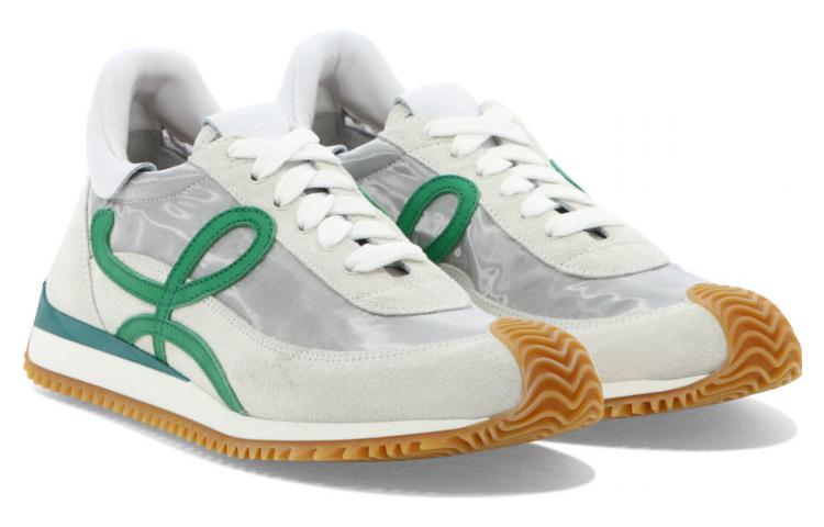 Lookbook (W) LOEWE 低帮科技网布麂皮运动鞋 '白绿' L814282X62-8572