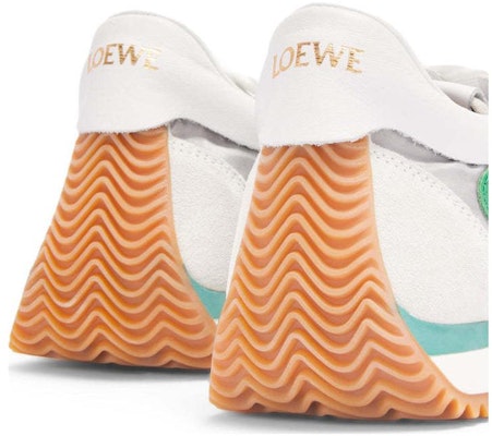 (W) LOEWE 低帮科技网布麂皮运动鞋 '白绿' L814282X62-8572 Purchase (W) LOEWE 低帮科技网布麂皮运动鞋 '白绿' L814282X62-8572