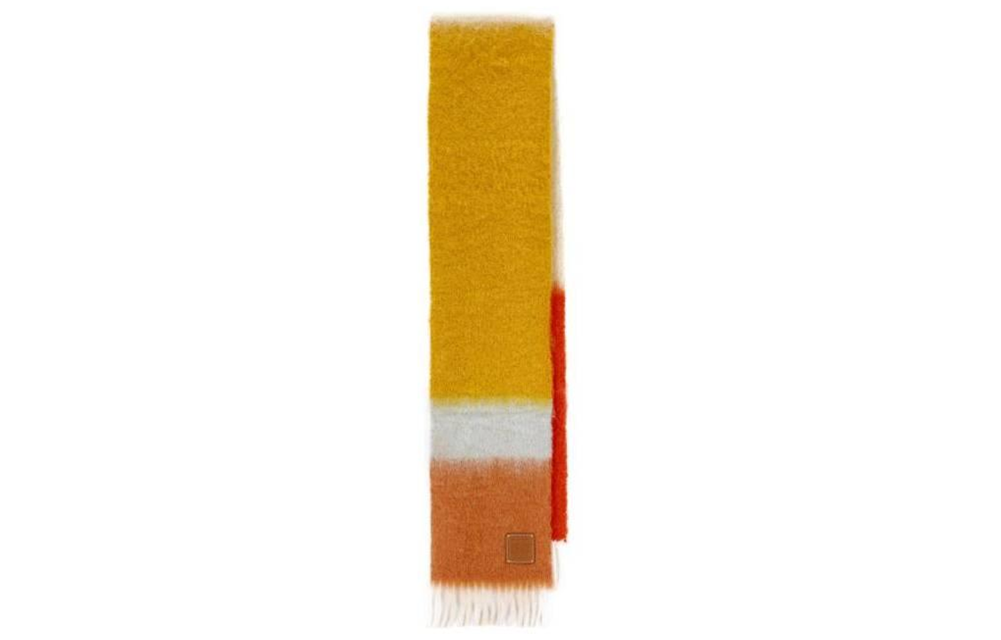 (Women) LOEWE Luxury Multicolor Mohair Wool Logo Scarf for Women. F811257X223429