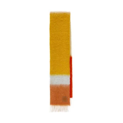 (Women) LOEWE Luxury Multicolor Mohair Wool Logo Scarf for Women. F811257X223429