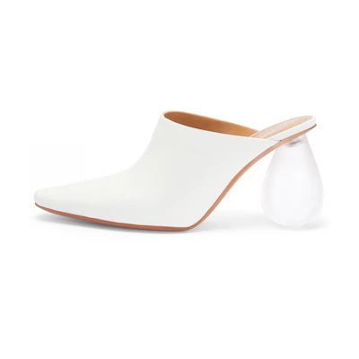 (W) LOEWE 90 Drop Heel Mules 'White'