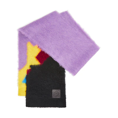(Women) LOEWE Multicolor Knitted Wool Scarf. F655257X18-7629