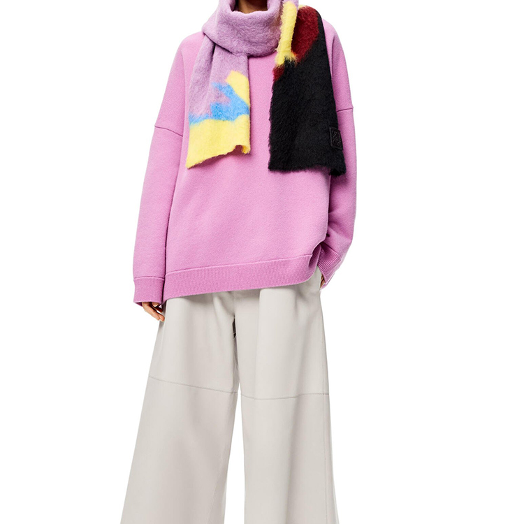 (Women) LOEWE Multicolor Knitted Wool Scarf. F655257X18-7629 圖 4