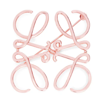 (Women) LOEWE Nagram Metal Brooch for Women in Rose Gold. 11127027-9500