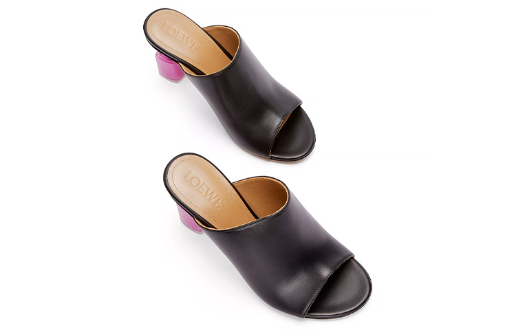 Shop (W) LOEWE Nail Polish Mule 'Hitam' L815379X69-1196