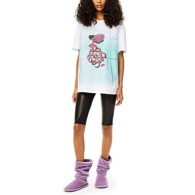 Lookbook (W) LOEWE 指甲油印花短袖T恤 白色 SS22 短袖衫 S540Y22X17-9990