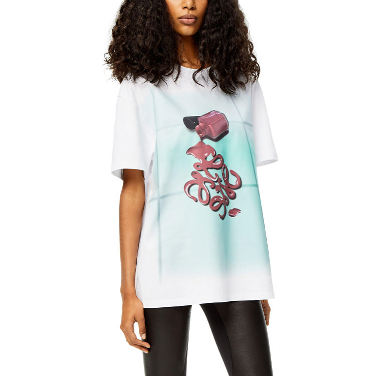 Shop (W) LOEWE 指甲油印花短袖T恤 白色 SS22 短袖衫 S540Y22X17-9990