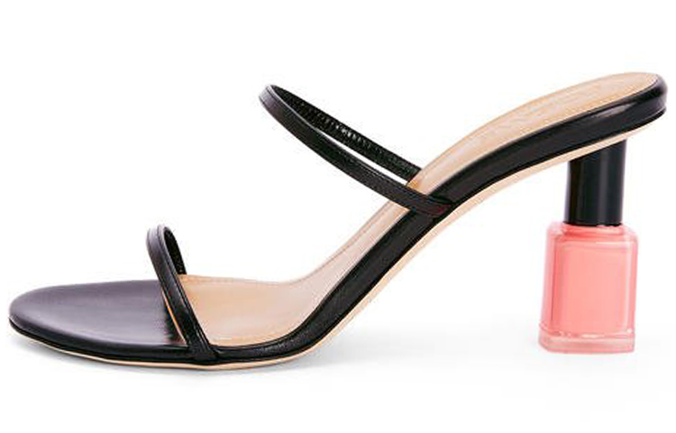Buy (W) 로에베 네일 폴리쉬 샌들 '블랙 핑크' L815465X63-1196