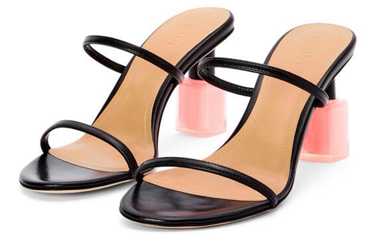 (W) LOEWE Nail Polish Sandal 'Black Pink' 圖 2