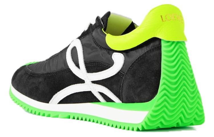 (W) LOEWE Nylon Sneakers 'Black Green' 圖 4