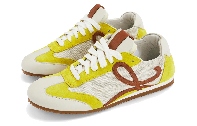 (W) LOEWE Nylon Sneakers 'CMFTable Light Calfskin Yellow' 圖 4
