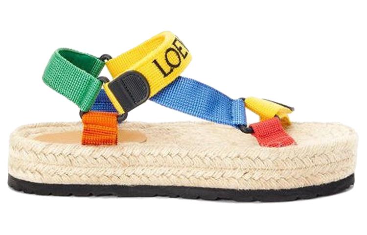 (W) LOEWE Nylon Strap Braided Fashion Slide 'Yellow' 圖 2