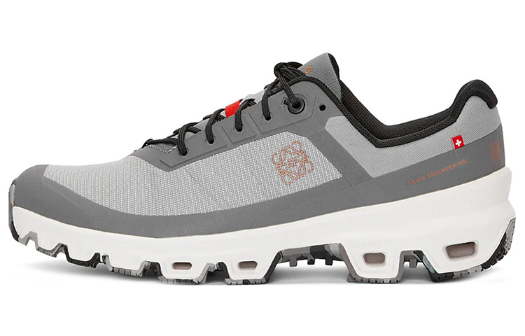 (W) LOEWE On Anagram 'Grey Mesh Lace-Up Low-Top'