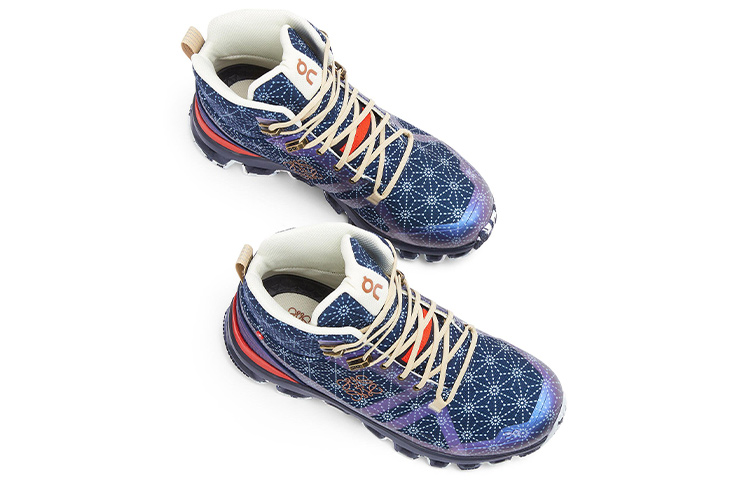 Shop On昂跑 x LOEWE羅意威 Cloudrock 耐磨 高幫系帶 短筒 戶外靴 女款 星空藍