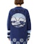 Purchase (Women) LOEWE Oversized Single-Breasted Knit Cardigan Navy Blue S359330XBR-5095