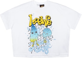 (Women) LOEWE Paula's Ibiza 2022 Shell Print Oversized T-Shirt White Short Sleeve. S616Y22X42-2100 (Women) LOEWE Paula's Ibiza 2022 Shell Print Oversized T-Shirt White Short Sleeve. S616Y22X42-2100