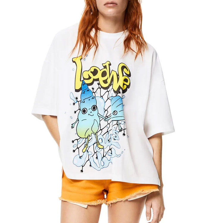 Purchase (W) LOEWE Paula''s Ibiza 2022 貝殼印花寬鬆短袖T恤 白色 S616Y22X42-2100