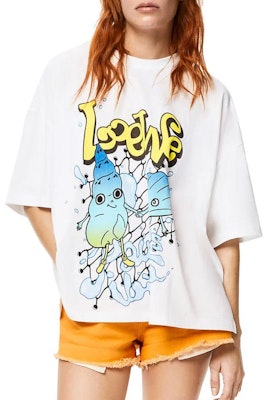 (W) LOEWE Paula''s Ibiza 2022 貝殼印花寬鬆短袖T恤 白色 S616Y22X42-2100 Purchase (W) LOEWE Paula''s Ibiza 2022 貝殼印花寬鬆短袖T恤 白色 S616Y22X42-2100