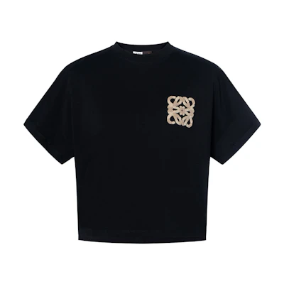 (Women) LOEWE Paula's Ibiza SS23 Black Logo Print Oversized T-Shirt. S616Y22J12-1100