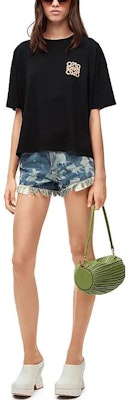 (W) LOEWE Paula''s Ibiza SS23 黑色logo印花宽松T恤。 S616Y22J12-1100 Shop (W) LOEWE Paula''s Ibiza SS23 黑色logo印花宽松T恤。 S616Y22J12-1100