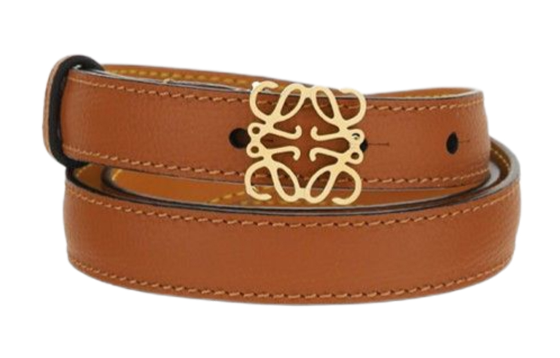 Purchase (W) LOEWE 棕色鹅卵石纹皮带 2厘米宽 E619Z15X03-2526