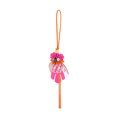 (Women) LOEWE Pink Rare Bird Design Keychain Accessory. C621232XHJ