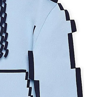 (Women) LOEWE Pixel Series Mosaic Hoodie Light Blue - SS23 Spring Summer New Arrival S540Y14KCP-5140 Sizing (Women) LOEWE Pixel Series Mosaic Hoodie Light Blue - SS23 Spring Summer New Arrival S540Y14KCP-5140