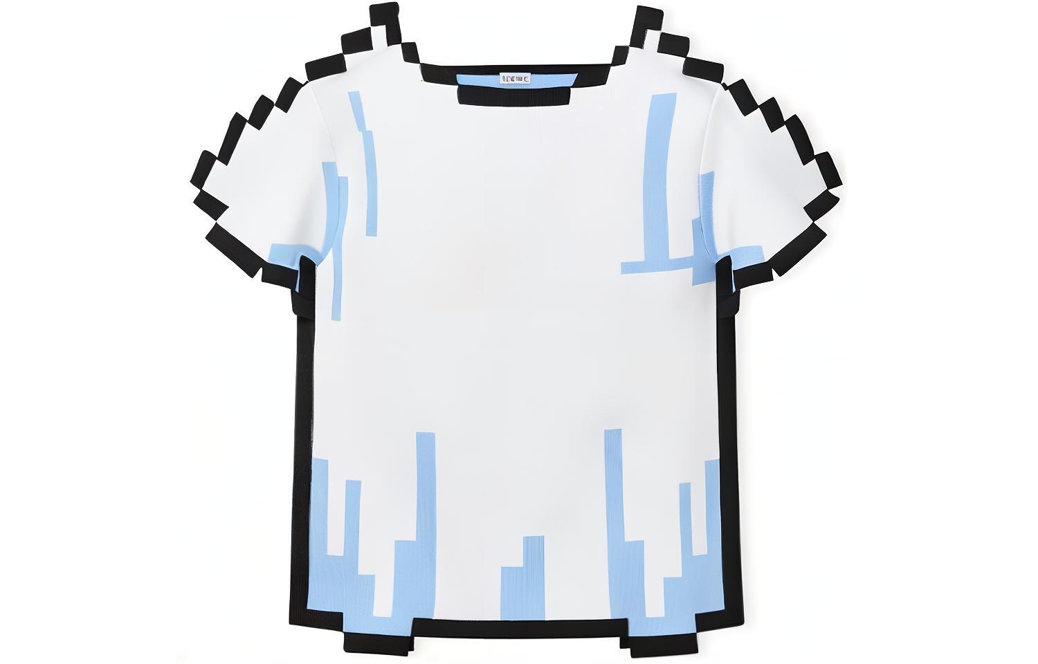 (Women) LOEWE Pixel Series SS23 Technology Print  White T-Shirt. S540Y14KCO-2100