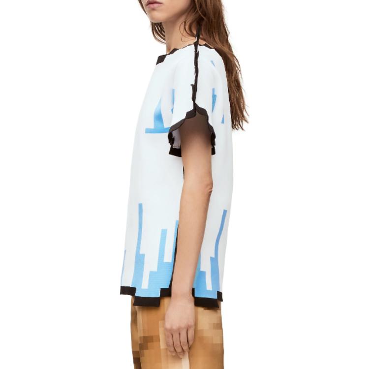 Purchase (W) ロエベ ピクセルシリーズ SS23 テクノロジープリント ホワイトTシャツ. S540Y14KCO-2100