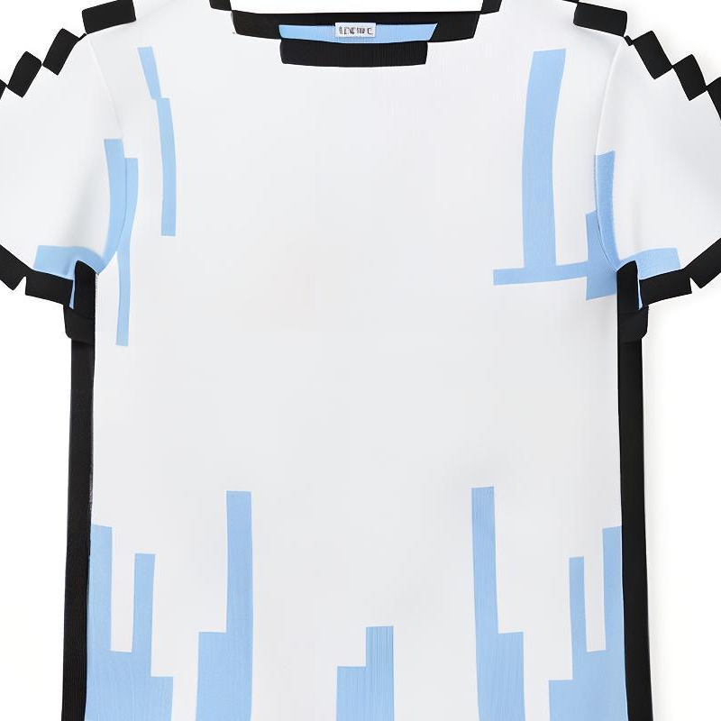 Sizing (W) ロエベ ピクセルシリーズ SS23 テクノロジープリント ホワイトTシャツ. S540Y14KCO-2100