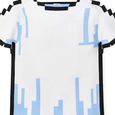 (W) ロエベ ピクセルシリーズ SS23 テクノロジープリント ホワイトTシャツ. S540Y14KCO-2100 Sizing (W) ロエベ ピクセルシリーズ SS23 テクノロジープリント ホワイトTシャツ. S540Y14KCO-2100