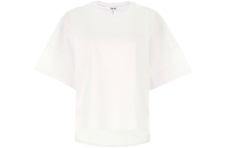 (Women) LOEWE Plain Cotton Oversized T-Shirt White SS21 S359341XA4-2100