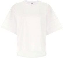 (Women) LOEWE Plain Cotton Oversized T-Shirt White SS21 S359341XA4-2100 (Women) LOEWE Plain Cotton Oversized T-Shirt White SS21 S359341XA4-2100