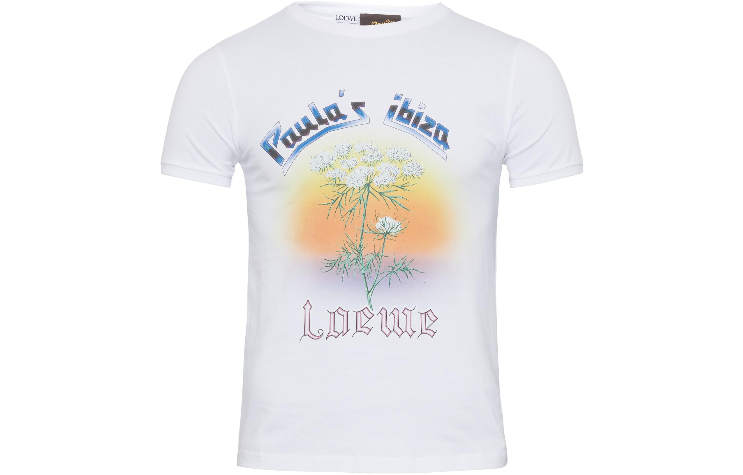 Order (W) LOEWE 植物Logo印花圓領白色T恤 時尚款式 S616Y22X45-2016