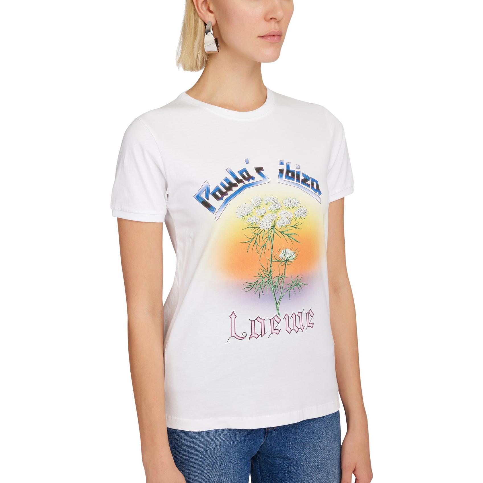 Purchase (W) LOEWE 植物Logo印花圓領白色T恤 時尚款式 S616Y22X45-2016