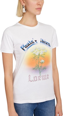 (W) LOEWE 植物Logo印花圓領白色T恤 時尚款式 S616Y22X45-2016 Purchase (W) LOEWE 植物Logo印花圓領白色T恤 時尚款式 S616Y22X45-2016