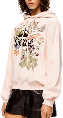 (W) LOEWE Hoodie Motif Tanaman Drawstring Warna Pink. S800Y25X03-7629 Shop (W) LOEWE Hoodie Motif Tanaman Drawstring Warna Pink. S800Y25X03-7629