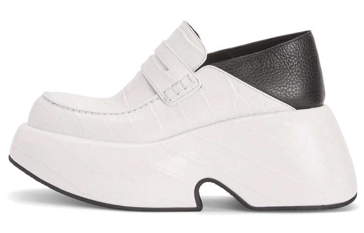 (Women) LOEWE Platform Heel 'White Leather Fashion' L814290X31-1957