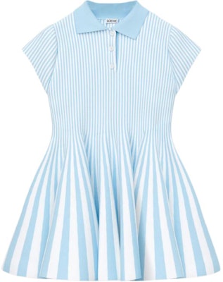 (Women) LOEWE Pleated Short-Sleeve Polo Dress Women Blue S540Y15K94-6413 Buy (Women) LOEWE Pleated Short-Sleeve Polo Dress Women Blue S540Y15K94-6413