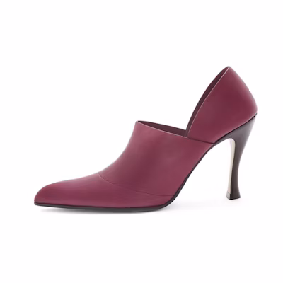 (W) LOEWE Pointed Toe Leather High Heels 'Cherry'