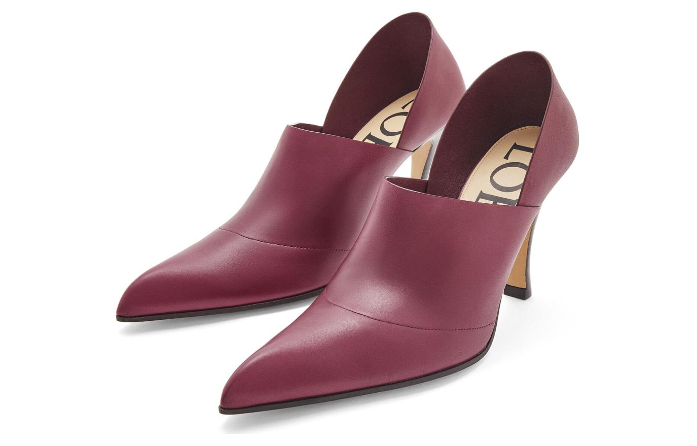 (W) LOEWE Pointed Toe Leather High Heels 'Cherry' 圖 3