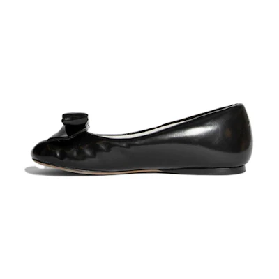 (W) LOEWE Puffy Ballerinas Flats Black Lambskin