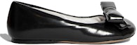 Order (W) LOEWE Puffy Ballerinas Flats Hitam Kulit Anak Biri-Biri L815466X34-1100