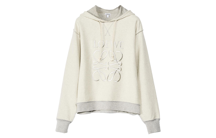 Order (W) LOEWE Puzzle 刺繡棉質連帽衫 女款 淺灰色 S359341X98-1440