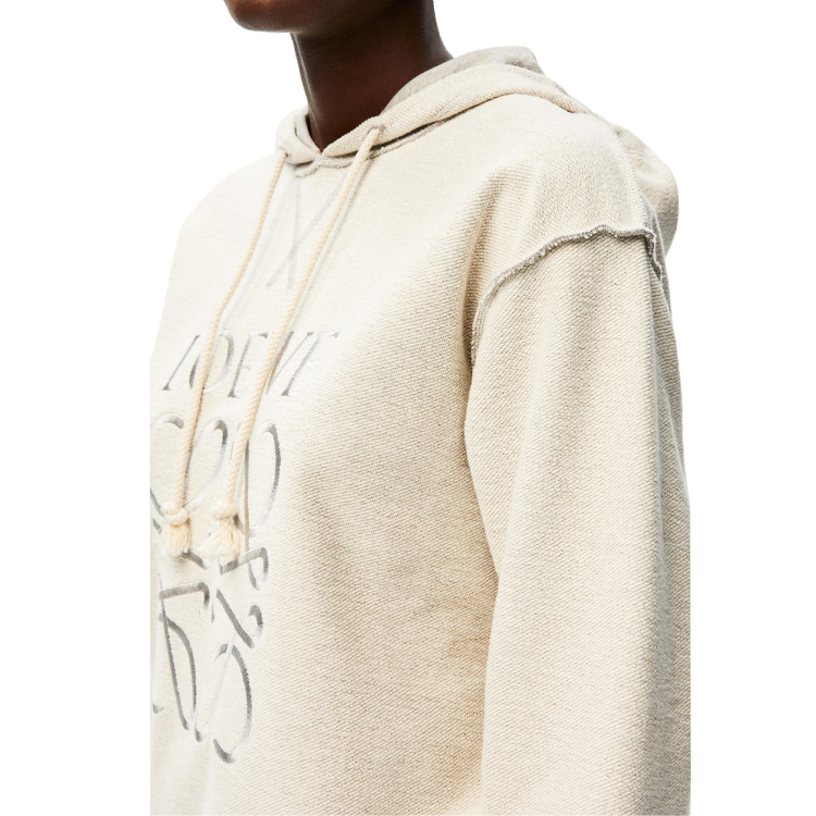 Sizing (W) LOEWE Puzzle 刺繡棉質連帽衫 女款 淺灰色 S359341X98-1440