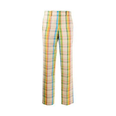 (Women) LOEWE Rainbow Plaid Casual Pants Multicolor D2292032IC-9990