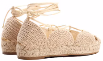 Shop (Women) LOEWE Round Toe Lace-Up Espadrilles 'Light Brown' L616465X53-2123