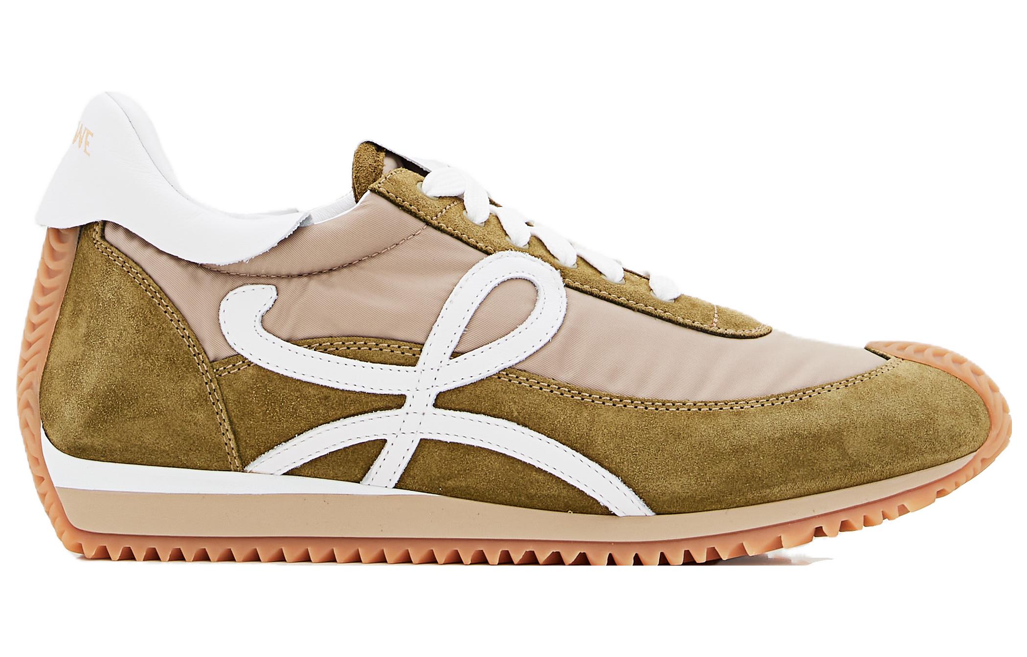 (W) LOEWE Round Toe Lace-Up Low Top 'Brown Green' 圖 2